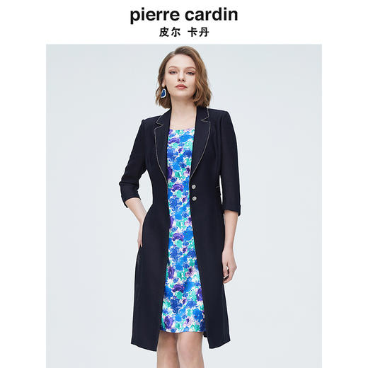 [皮尔卡丹女装]连衣裙轻商务修身知性通勤长袖连衣裙 商品图3