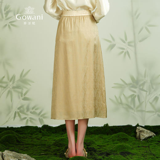 乔万尼真丝半身裙15.5mm提花国风新中式设计半裙EM2D821 商品图4