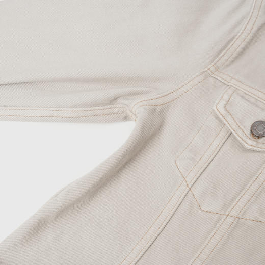 ROMI STUDIO“法式复古”100%棉翻领修身短款牛仔夹克外套23AWW257 商品图4