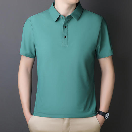 【冰丝弹力】【DCS】大依优型大码翻领短袖POLO衫男加肥大码夏装衣服休闲时尚半袖体恤休闲商务 商品图1