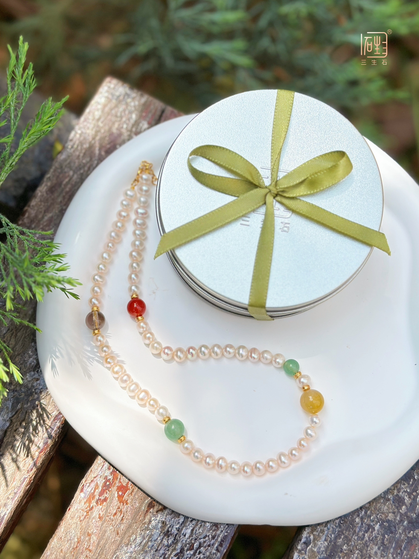三生石吾行.珍珠彩宝多用链