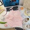 【格子控蝴蝶结设计，萌趣十足~】夏季两件套 格子控蝴蝶结吊带套装 女童洋气格子背心裙裤套装-QQ 商品缩略图4