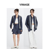 VIMAGE纬漫纪春季新款气质复古通勤显瘦百搭宽松直筒牛仔衬衫外套V2109712 商品缩略图1