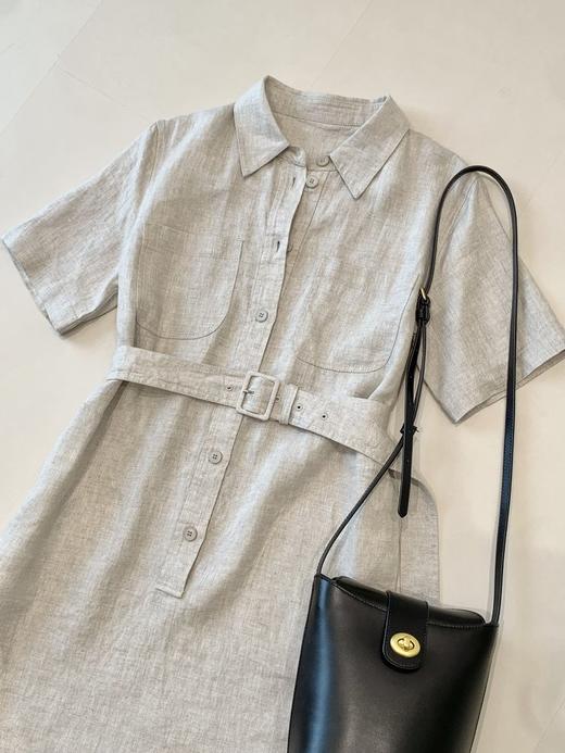 【高品质私服】【IC亚麻斜纹及膝连衣裙】G1326-CC【无标出货 介意慎拍】 商品图11