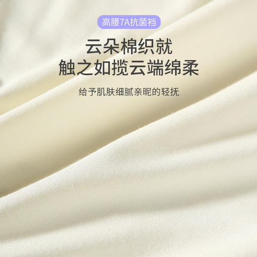 【内衣上新】樱姿娜高腰蕾丝拼接裤WL87017，高腰收腹，超细云朵棉，5条礼盒装 商品图3