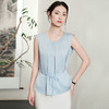 丁摩爆款纯色无袖真丝上衣新款宽松显瘦气质桑蚕丝T恤小衫AL54806 商品缩略图6