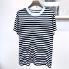 火桐hooton 莱赛尔桑蚕丝条纹圆领短袖T恤G039 商品缩略图0