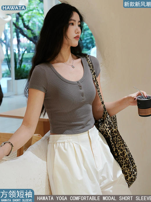 哈瓦塔（短款纽扣）舒适运动短袖 H350126 商品图0