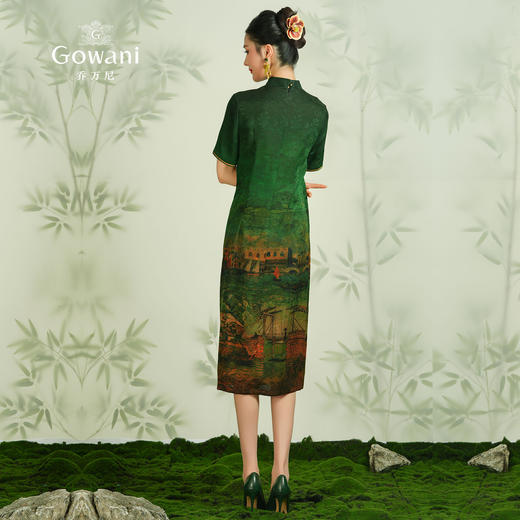 【水上威尼斯】【香云纱】乔万尼24mm旗袍连衣裙重磅真丝桑蚕丝EM2E776 商品图4