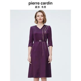 [皮尔卡丹女装]连衣裙夏季新中式气质宴会刺绣旗袍裙