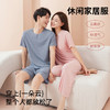 【29.9抢❗️冰丝无痕家居服套装】抖音爆款无痕情侣睡衣女，夏季冰丝清凉短袖圆领男女时尚家居服套装QQ 商品缩略图0