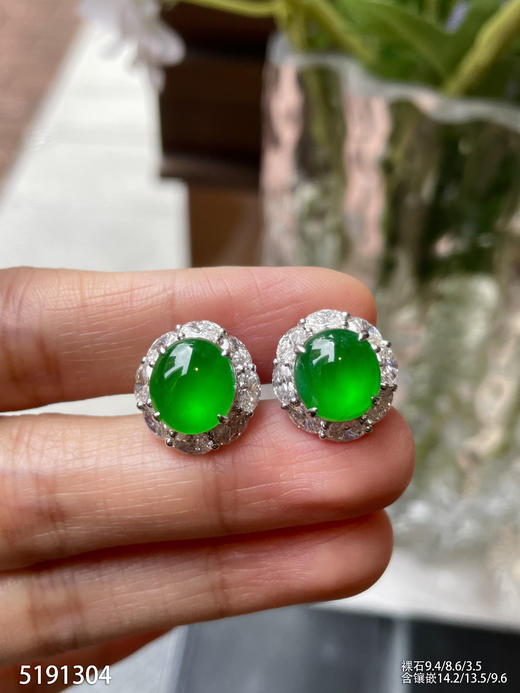 5191304，蛋面耳钉。具体价格微信咨询 商品图5