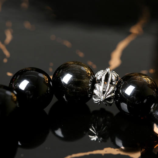 【新品】麦玲玲灵机生活【黑骑士】金曜石灰月光手串 亲密关系 情侣 夫妻关系 商品图4