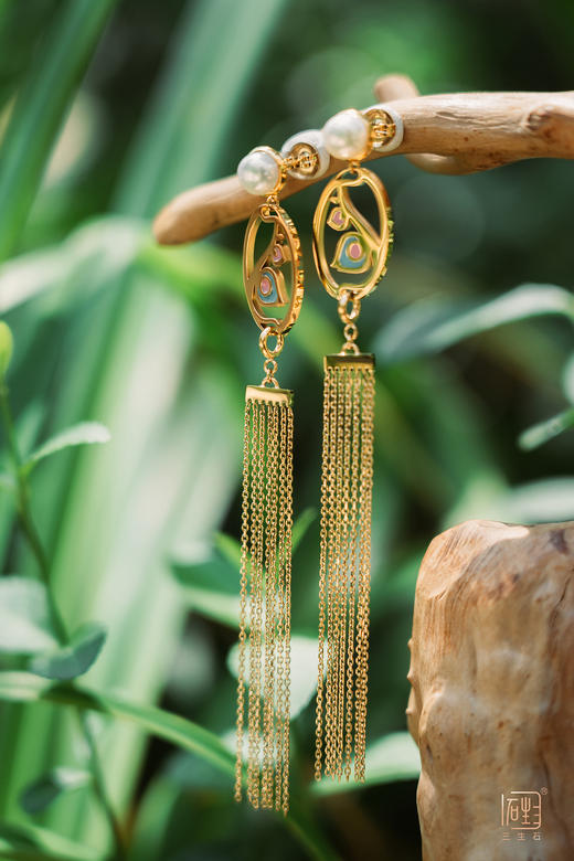 三生石“爱的记忆”新国风多用耳饰 商品图1