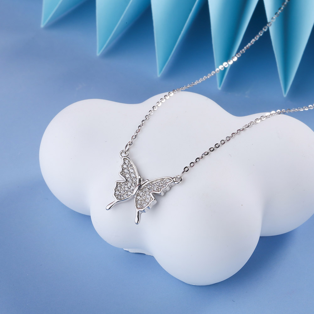 【宏艺珠宝】绮蝶晶芒·银s925项链