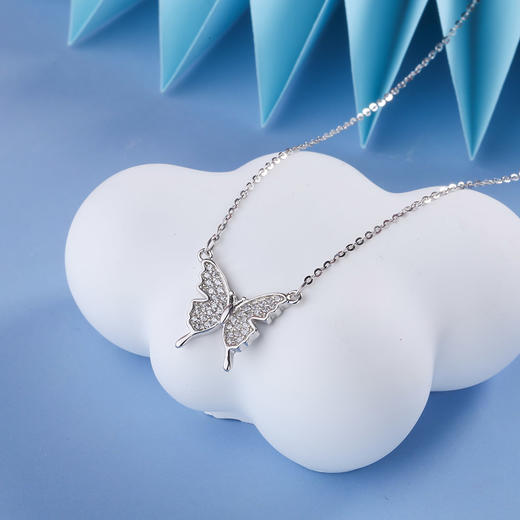 【宏艺珠宝】绮蝶晶芒·银s925项链 商品图0