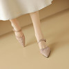 【预售5天】春夏新款时尚细高跟尖头浅口包头拖鞋女性感网沙透气百搭凉鞋NDXC&7080 商品缩略图2