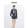 VIMAGE纬漫纪春季新款气质复古通勤显瘦百搭宽松直筒牛仔衬衫外套V2109712 商品缩略图0