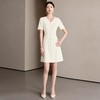 IWY/米色连衣裙女简约高级感气质显瘦裙子重要场合职业连身裙夏25Q751 商品缩略图3