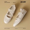 ZHR银色多巴胺单鞋2025新款工作外穿浅口软底法式平底玛丽芭蕾 商品缩略图7