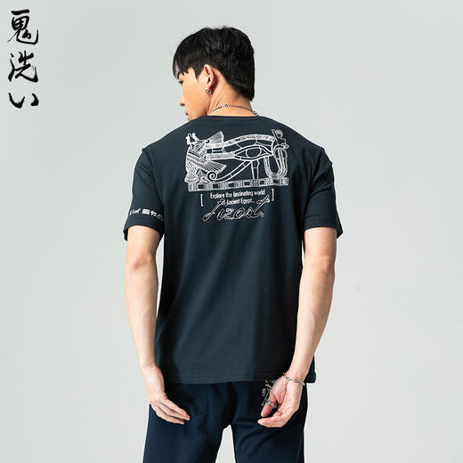 ONIARAI/鬼洗25春夏新品创世圣甲虫荷鲁斯之眼短袖T恤男 J850198 商品图1