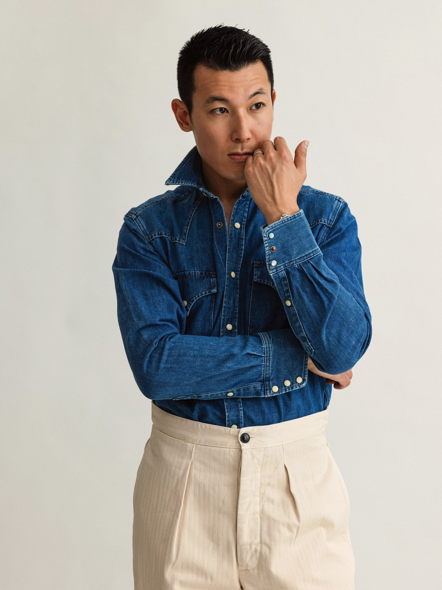 Fortela Western Shirt 水洗丹宁衬衫