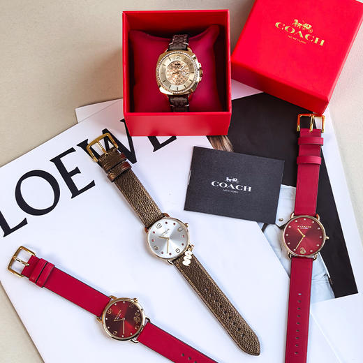 【品牌授权】COACH蔻驰蛇年限定腕表 【2年质保】鸿运蛇  富贵蛇 老花镶钻 礼盒 商品图10