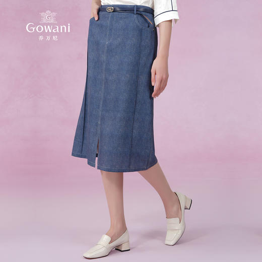 乔万尼牛仔裙新款a字裙休闲减龄EM2D870 商品图1