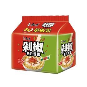 T康师傅105g*5剁椒鱼片汤面五连包