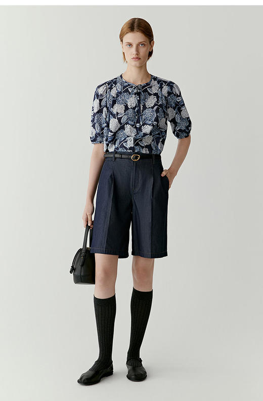 【高品质私服】【IC抗皱全棉印花布短袖花式上衣】绣球花印花，绽放艺术之美G1315-CC【无标出货 介意慎拍】 商品图7