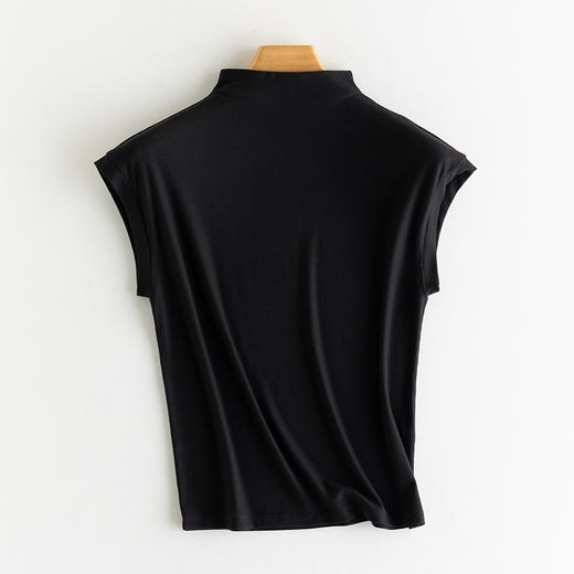 丁摩 含桑蚕丝半高领无袖打底衫女肌底衣JSY1800164 商品图6