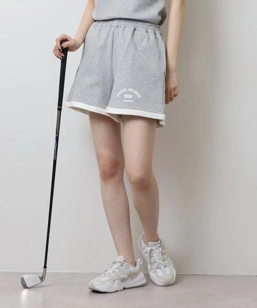 CECIL McBEE green 高尔夫女士 印花logo抽绳短裤 宽松舒适简约百撘 商品图0