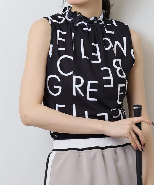 CECIL MCBEE 高尔夫 女士 通体字母印花上衣 高领无袖T恤夏季新款 商品图3