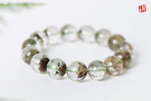 【雾海林光】绿幽灵聚宝盆手串 珠径：15MM 商品图0
