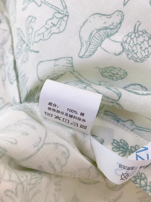 -松植屋女款藤蔓长袖纱布睡裙100%棉，双层柔纱软亲肤，越洗越软，夏季吸汗透气，长度过膝 商品图7