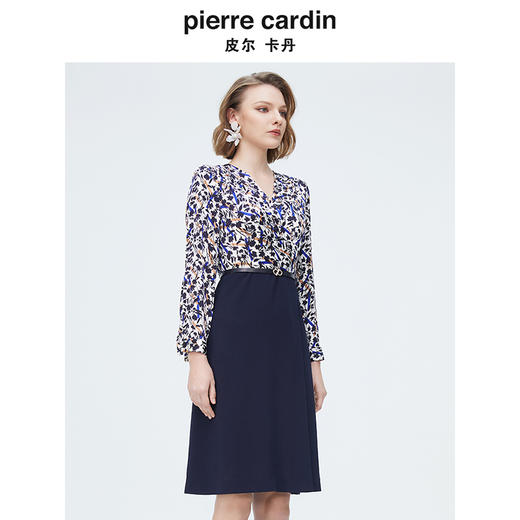 [皮尔卡丹女装]折扣女垂感简约通勤休闲百搭连衣裙女 商品图1