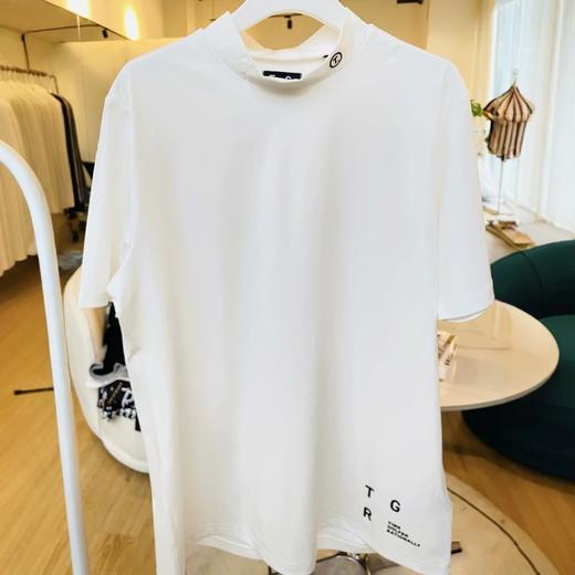 TIGORA 男士高尔夫 吸水速干光滑面料小高领短袖T恤 商品图5