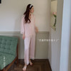 【柔滑垂顺舒适美貌 】2025新款微醺蕾丝仿真丝触感素颜衣长袖翻领家居服休闲两件套 商品缩略图2