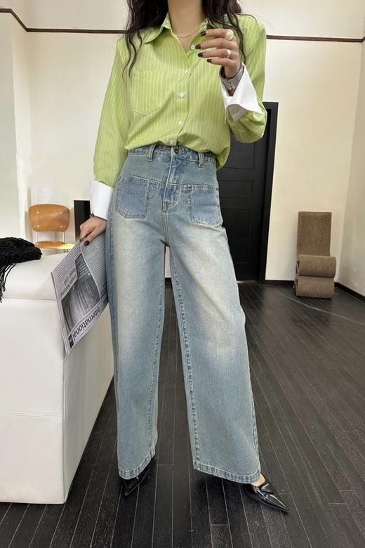 Kai & Kiera 复古阔腿牛仔裤 18162 商品图4