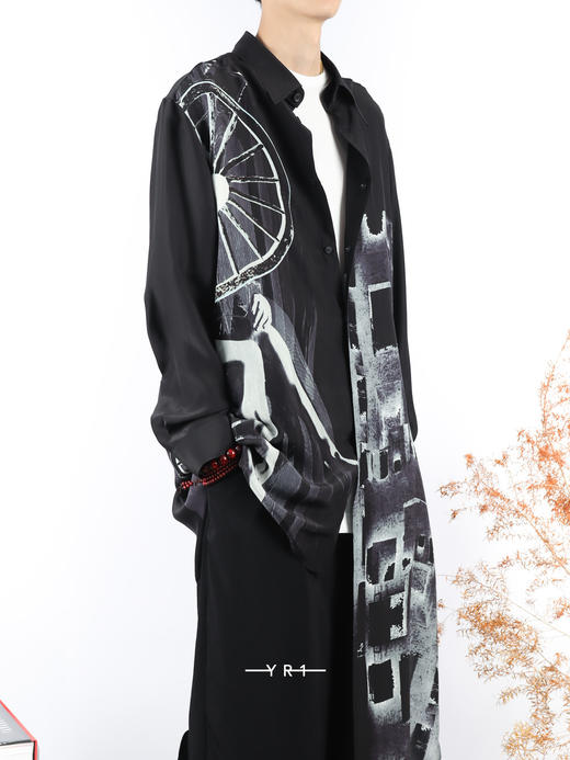 Yohji Yamamoto | 车轮印花不对称衬衫 商品图0