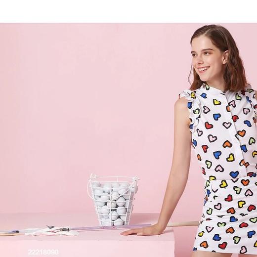 百乐图 22218090 女士时尚运动 爱心印花 无袖 短袖 商品图4