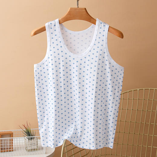 雀说2件装中老年女士纯棉背心大码妈妈老人宽松奶奶全棉汗衫夏薄马甲文化ALYMB02 商品图5