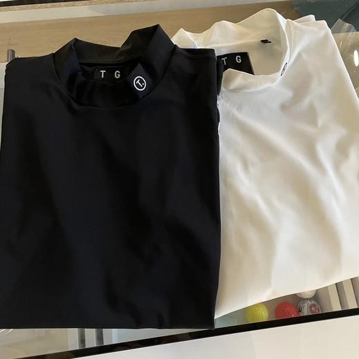 TIGORA 男士高尔夫 吸水速干光滑面料小高领短袖T恤 商品图1