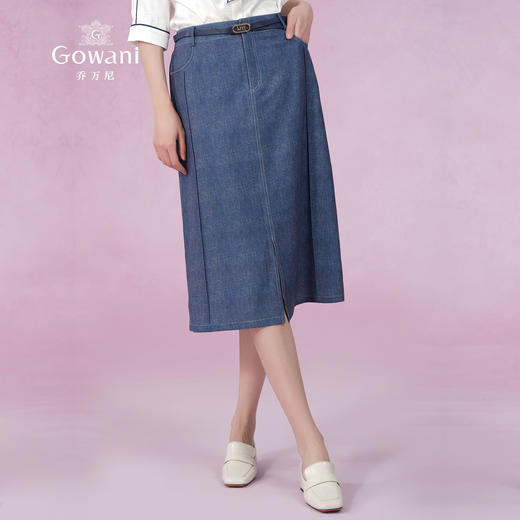 乔万尼牛仔裙新款a字裙休闲减龄EM2D870 商品图3