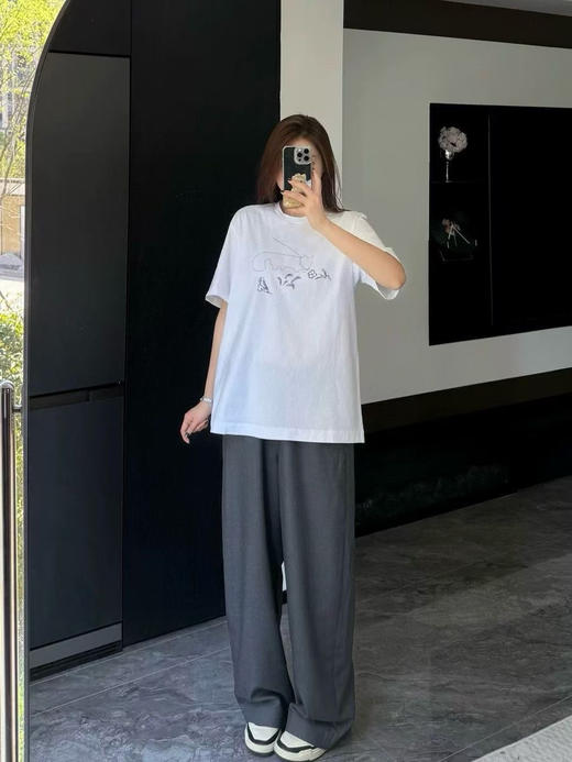 【有货 拍下改价】JNBY 江南布衣可爱线条猫咪 圆领短袖T恤 商品图8