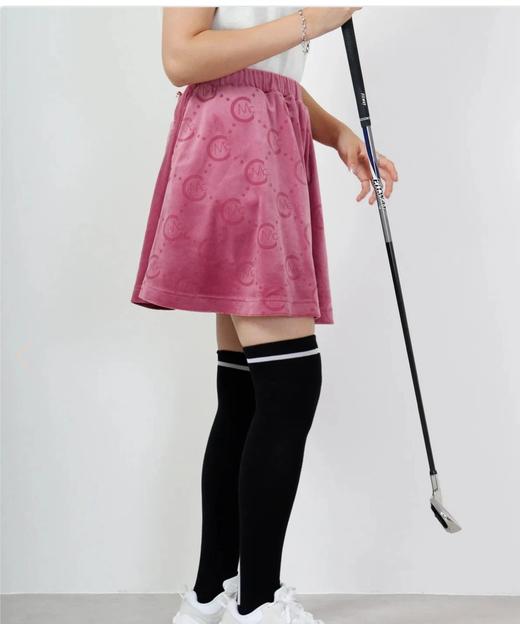 CECIL McBEE green 高尔夫女士 丝绒缎面短裙 松紧腰半身裙 垂坠感 商品图10