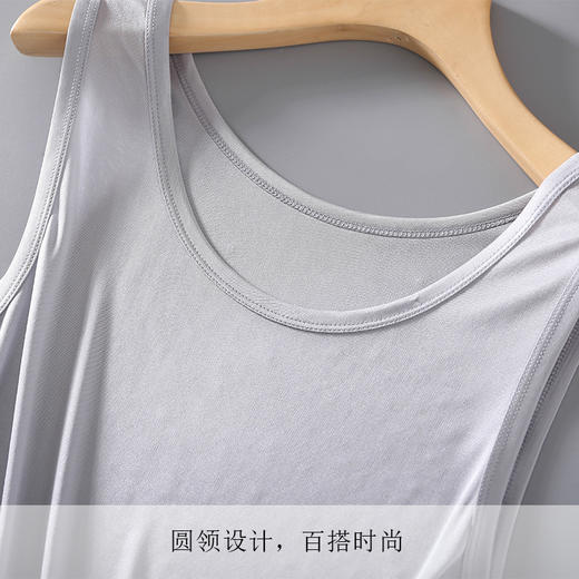 丁摩高档桑蚕丝男士背心真丝宽松夏季无袖内衣大码针织上衣宽肩AL004 商品图1