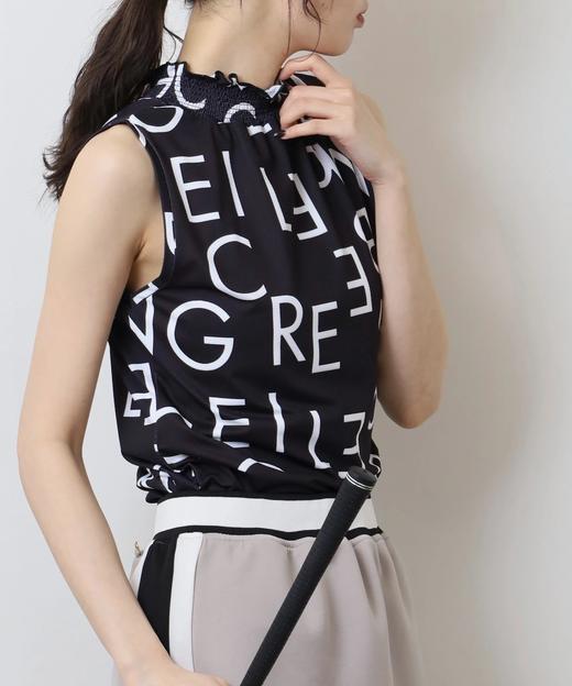 CECIL MCBEE 高尔夫 女士 通体字母印花上衣 高领无袖T恤夏季新款 商品图2