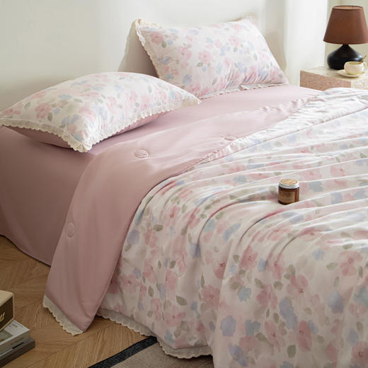 【5折购】A类双层纱大豆夏凉被空调被夏被四件套 商品图2