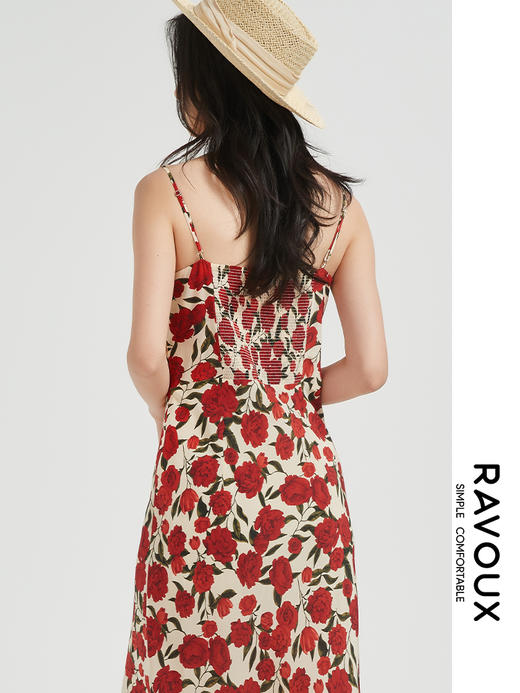 272139910印花桑蚕丝吊带裙 商品图5